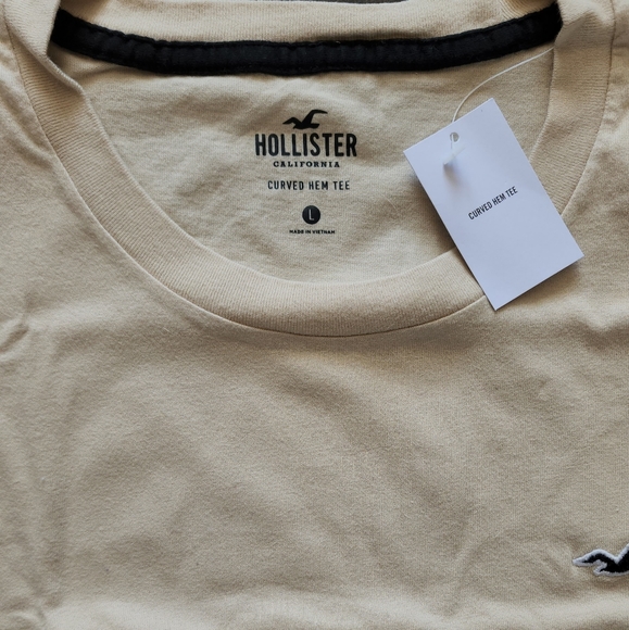 Hollister - Tan Colored Curved Hem Tee - Picture 2 of 2